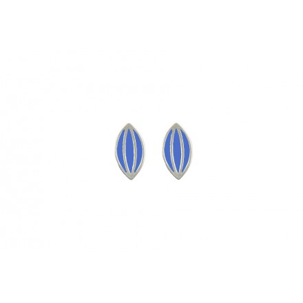 Σκουλαρίκια "Stripes" Μπλε