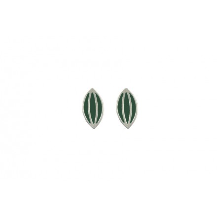 Σκουλαρίκια "Stripes" Πράσινο