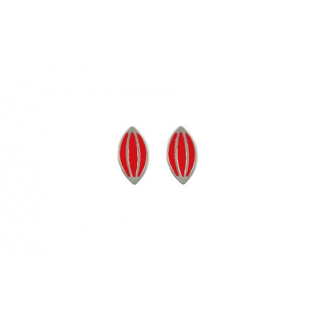 Σκουλαρίκια "Stripes" Κόκκινο