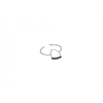 Ring "Small Thread" Black Platinum