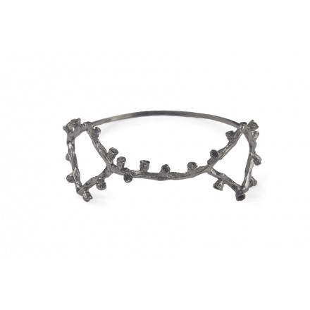 Bracelet  "Geometric Twigs" Black Platinum