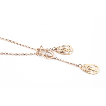 Necklace "Tulip" Pink Gold