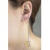 Κρεμαστά σκουλαρίκια "Οβάλ Τουλίπα" Ροζ Χρυσό