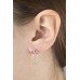 Earrings "Tulip Flowers" Black Platinum