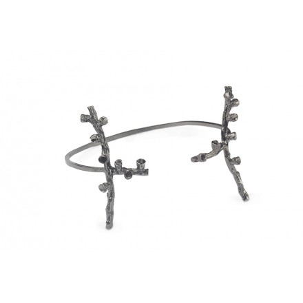 Bracelet "Open Autumn Branches"  Black Platinum
