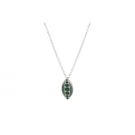 Necklace "Raindrop" Green