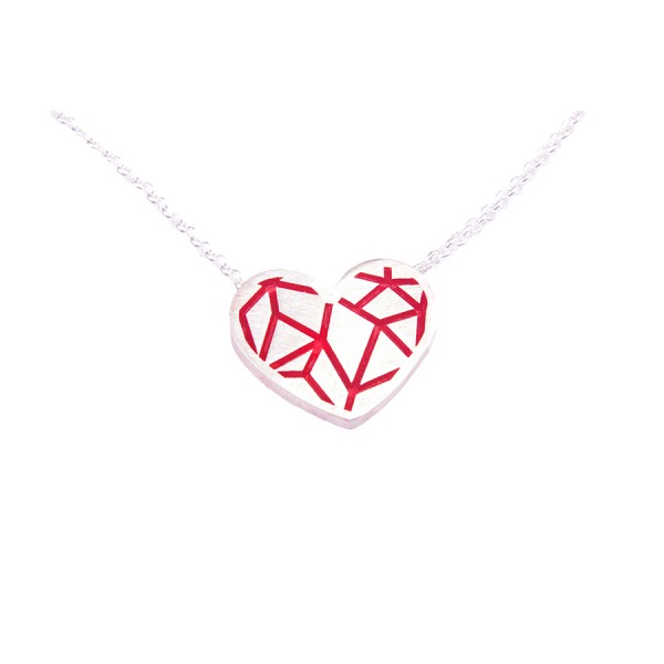  Necklace "Heart" Red