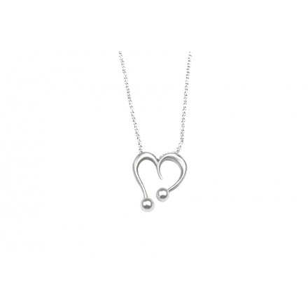 Necklace "Heart" With Pearls
