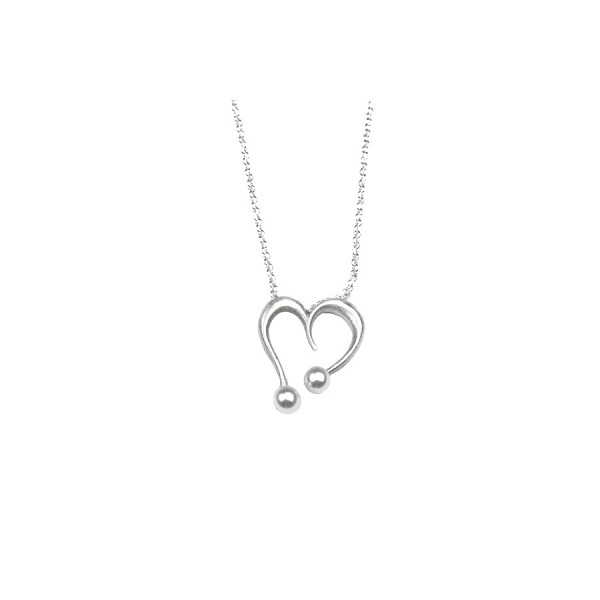 Necklace "Heart" With Pearls
