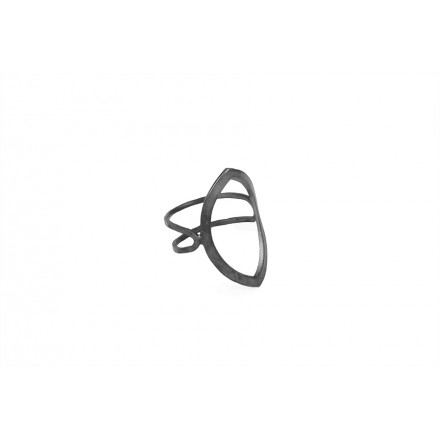 Δαχτυλίδι Χαμένη Απλότητα Μαύρη Πλατίνα