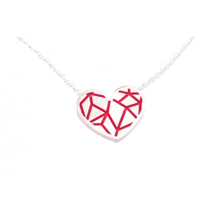  Necklace "Heart" Red